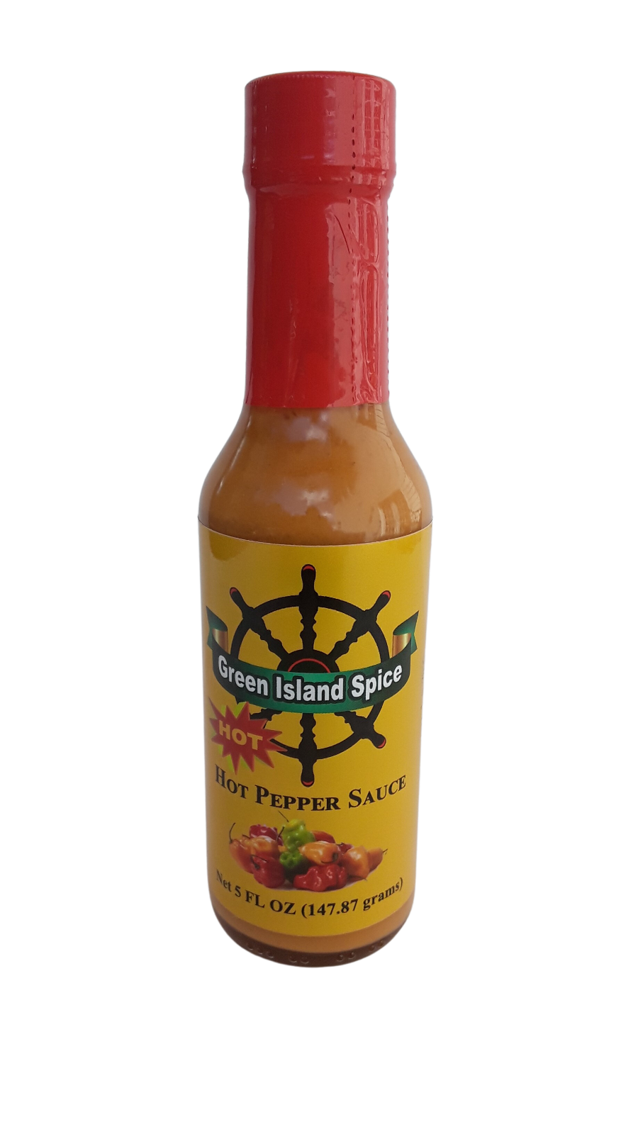 Green Island Spice | Hot Pepper Sauce Papaya 5 oz bottle