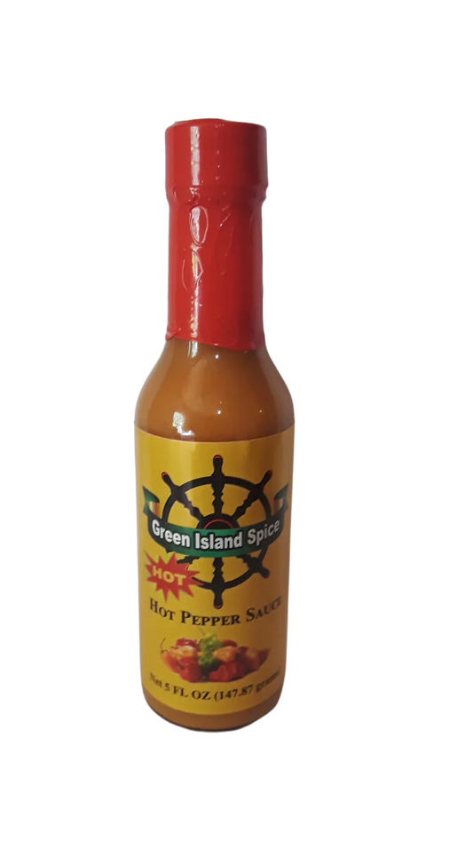Green Island Spice Hot Pepper Sauce Papaya 5 oz