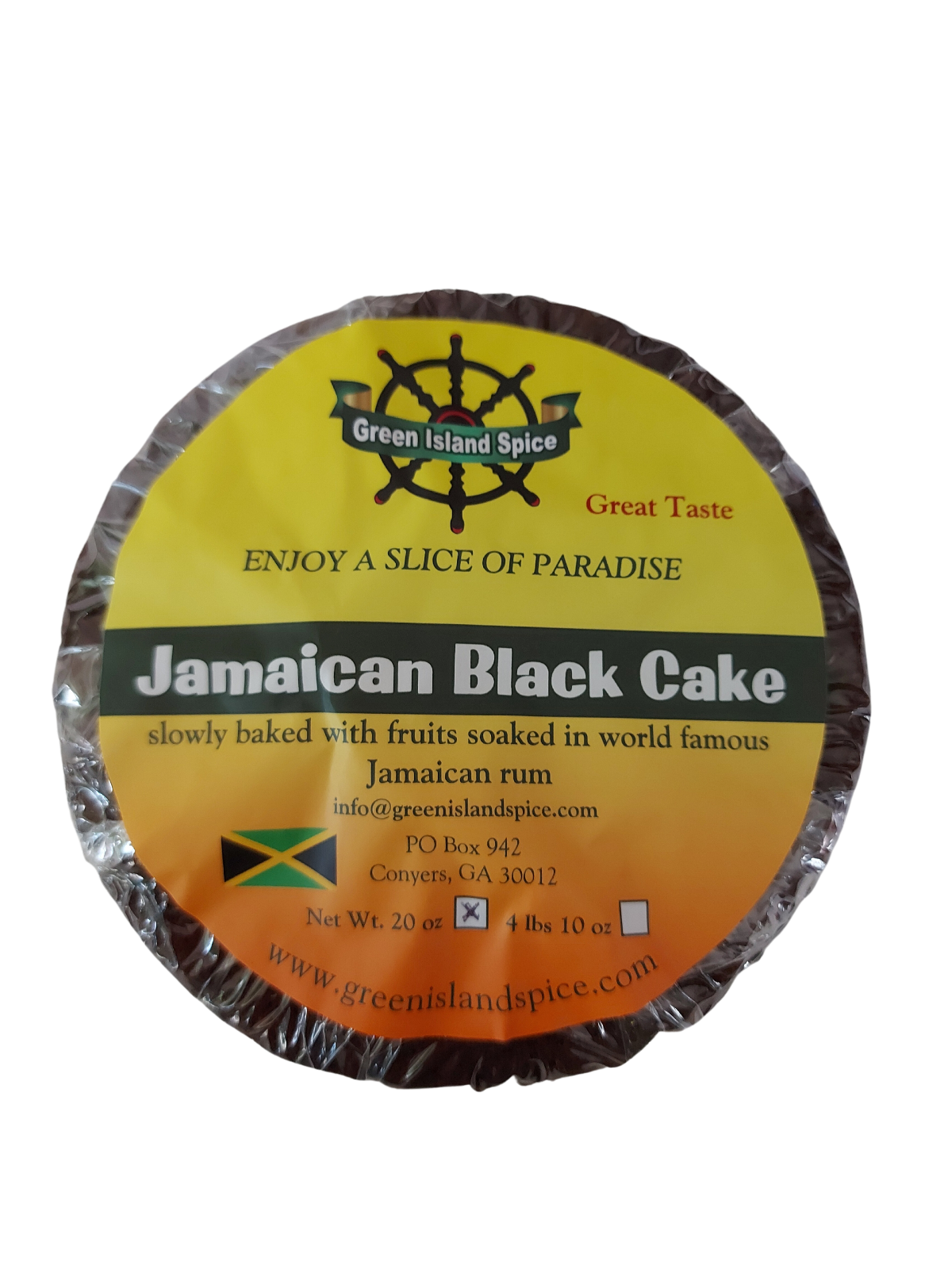 Jamaican Fruit Rum Cake Sm 20 ounces | Green Island Spice