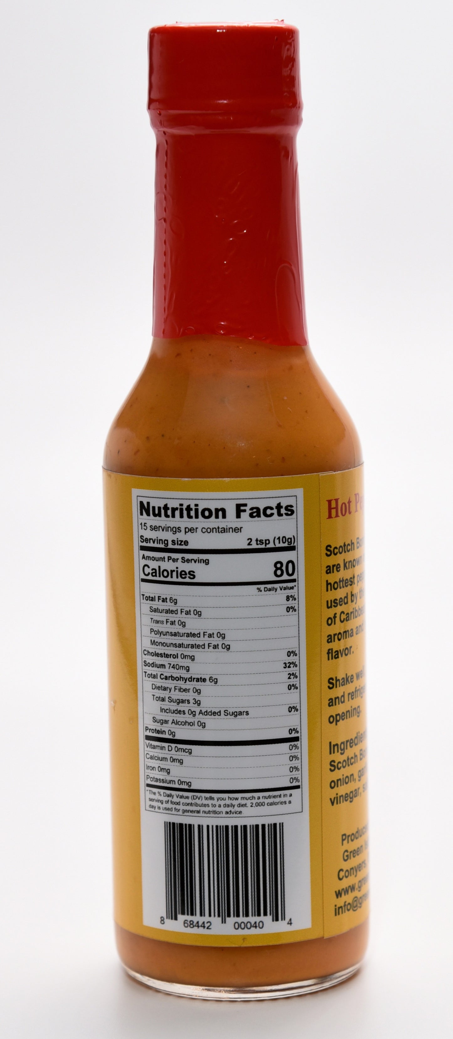 Green Island Spice | Hot Pepper Sauce Papaya 5 oz bottle