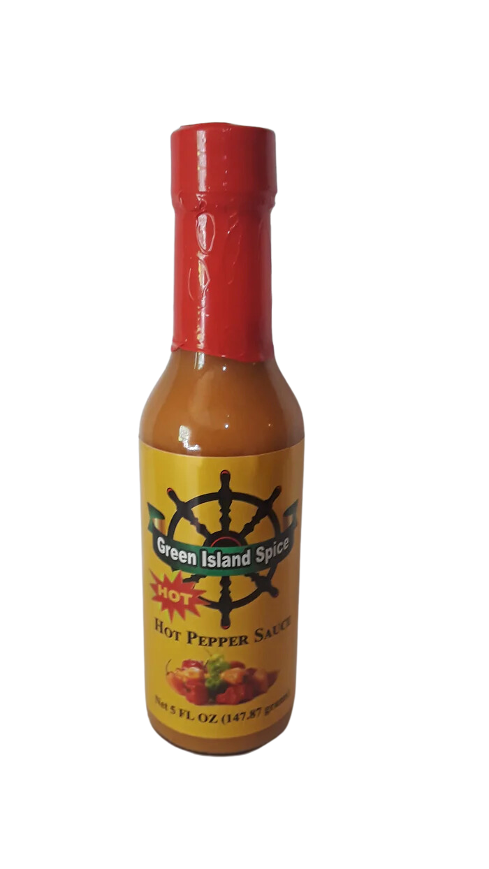 Green Island Spice Hot Pepper Sauce Papaya 5 oz