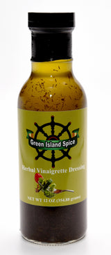 Green Island Spice Herbal Balsamic Vinaigrette Dressing Case of  12, (12 oz  bottle)